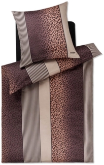 JOOP! Bettwäsche Leo 4112 09 Taupe Mako Satin 200 x 200 + 2x 80 x 80 cm