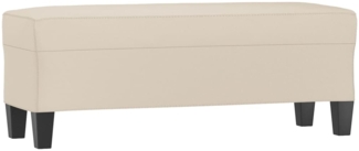 vidaXL Sitzbank Creme 100x35x41 cm Mikrofasergewebe 349469