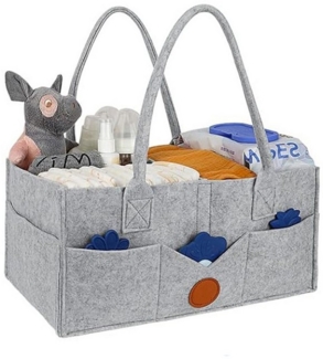 Coonoor Allzweckkorb Baby Windeltasche, mit abnehmbaren Fächern, Aufbewahrungskorb für Babyartikel, tragbarer Allzweckkorb