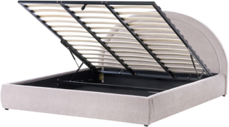 Bett mit Stauraum Stoff MOUZON 180 x 200 cm Beige