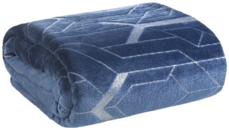 Decke Mikorfaser GINKO4 150x200 cm blau