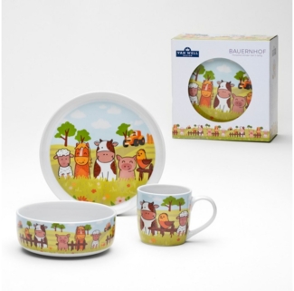 Van Well Kindergeschirr Set 3-teilig Bauernhof