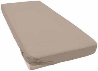 Primera Spannbettlaken Mako-Feinjersey Spannbetttuch, Mako-Jersey, Gummizug: rundum, (1 Stück), Geeignet für Standardmatratzen bis 22 cm, 100% Baumwolle