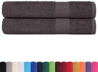 vidaXL Handtücher 2 Stk. Anthrazit 100x200 cm 360 g/m² 100% Baumwolle 136697