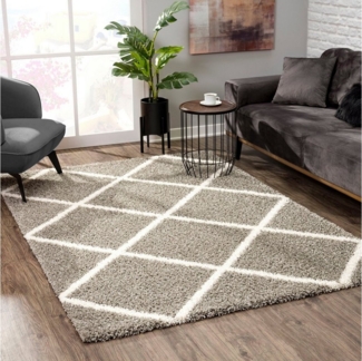 Sanat Hochflor-Teppich Madrid, rechteckig, Höhe: 30 mm, Wohnzimmer, Langflor, Shaggy Teppich