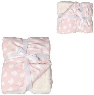 Cangaroo Babydecke Shaggy, Größe 105 x 75 cm, kuschelige Babydecke, ab Geburt rosa