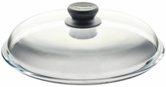 Berndes Gewölbter Glasdeckel mit Kunststoffknauf, Glas, Transparent, Ø 28 cm, 004428