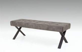 Sitzbank Polsterbank - David L - Kunstleder Vintage Braun 140x45 cm
