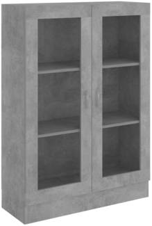 vidaXL Vitrinenschrank Betongrau 82,5x30,5x115 cm Holzwerkstoff 802754
