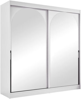 Kleiderschrank Mezzinto 200 (Farbe: Weiß / Weiß + Schwarz)