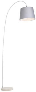 Qazqa Stehlampe Bend, ohne Leuchtmittel, E27, Grau, Modern, Stahl, 1-flammig