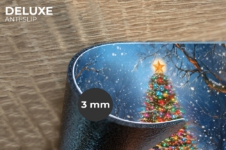 MuchoWow Platzset Weihnachtswunder - Winterabend - Farbenfroh, (6-St), Platzsets, Tischset, Abwaschbar, Tischsets, Platzdeckchen