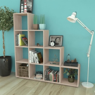 vidaXL Treppenregal Bücherregal 142 cm Eiche 242551