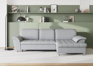 DOMO collection Ecksofa Franzi Steppung im Sitzbereich B7T/H: 278/162/80 cm, L-Form, wahlweise mit Bettfunktion, Bettkasten und Kopfteilverstellung