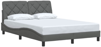 vidaXL Bettgestell ohne Matratze Dunkelgrau 140x200 cm Stoff 3310602