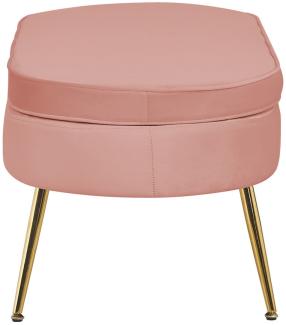 Sitzpouf Oval Samt Rosa 99 x 44 x 40 cm