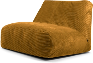 Sitzsack ‘Sofa Tube‘, Bezugstoff - Waves, 100% Polyester, Mustard, 85x80x80 cm.