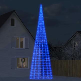 vidaXL LED-Weihnachtsbaum für Fahnenmast 3000 LEDs Blau 800 cm 358123