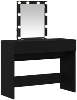 vidaXL Schminktisch Schwarze Eiche 100 x 40 x 130 cm Holzwerkstoff 868842