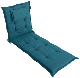 LILENO HOME Liegenauflage perfekt für Strandliegen, Sonnenliege Auflage, Gartenliege Auflage, (1er Set), Polsterauflage Petrol, Auflagen für Gartenliegen