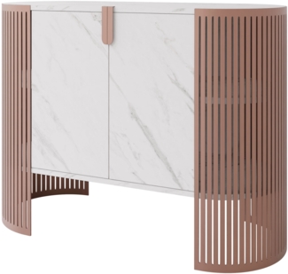 Kommode Fahugin Ember (Farbe: Kupfer / Bianco Marmor)