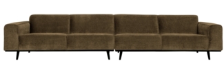 Sofa Statement XL aus gewebten Jacquard, Braun