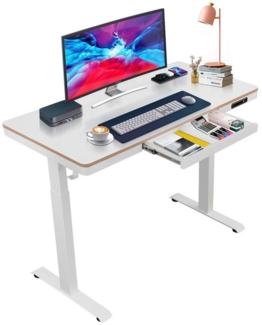 DOPWii Schreibtisch Höhenverstellbarer Schreibtisch Elektrisch,Tischplatte 140/120x60 cm (Höhenverstellbarer elektrischer Schreibtisch ×1), 70-115cm Höhe,mit Memory-Funktion,USB/Typ-C-Anschluss,Kindersicherung