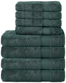Komfortec Handtuch Set 100% Baumwolle, 4 Badetücher 70x140 und 4 Handtücher 50x100 cm, Frottee (Packung, 8-St), Badehandtuch & XXL Saunatuch, Weich, Towel, Groß