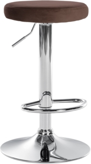 CLP Barhocker Ponte Samt-Bezug,braun chrom