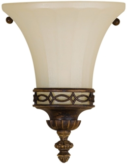 Wandleuchte, Alu-Druckguss, Braun, H 22,9 cm