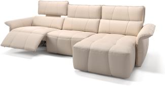 Sofanella Ecksofa ADRIA Ledersofa Eckcouch Echtleder in Creme