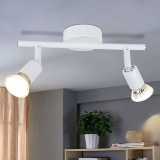 ZMH Verstellbarer LED Deckenstrahler GU10 2 Flammig Deckenspots Verstellbar Industrial Wohnzimmer