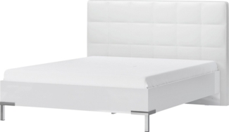 Places of Style Bett Piano, Liegefläche 160x200 oder 180x200 cm, FSC-zertifiziert, mit gepolstertem Kopfteil, UV Lackierung hochglanz beige oder weiß