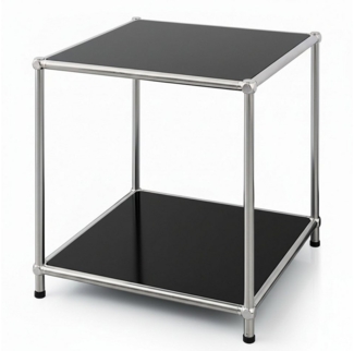 Floordirekt Standregal Concept Epure MK-012 Metallregal, B40 × T40 × H46 cm, diverse Farben, modular, Beistelltisch mit offenen Ablagen, verchromtes Metallgestell, zeitlos