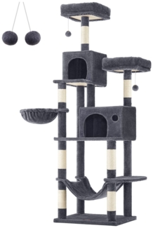FEANDREA Kratzbaum Katzenbaum,199cm,abnehmbaren Abdeckungen,großer Höhle