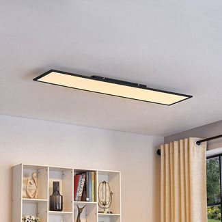Lindby LED Panel Lamin, LED Schwarz Farbwechsel warmweiß / tageslicht IP20 mit Fernbedienung, LED 40 W gesamt, Farbwechsel warmweiß / tageslicht