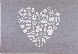 Bow & Hummingbird Platzset Tischset Nordisch by Heart, aus recycelter Baumwolle