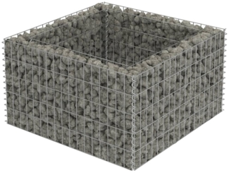 vidaXL Gabionen-Hochbeet Verzinkter Stahl 90×90×50 cm 143557