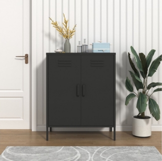 INOSIGN Wäscheschrank Siena Metallschrank Stahlschrank Mehrzweckschrank Beistellschrank (Breite 80cm, idealer Wäscheschrank im Loft Design) Spind Schrank Schlafzimmer TOPSELLER