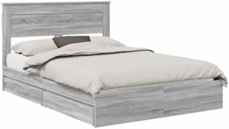 vidaXL Aufbewahrungsbett Graues Sonoma 160x200 cm Holzwerkstoff 3409902