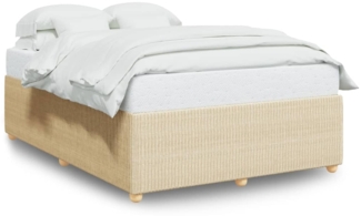 vidaXL Bettgestell ohne Matratze Creme 140x190 cm Stoff 3284940