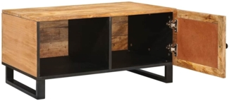 Couchtisch, Sofatisch Natur 80 x 50 x 40 cm Massivholz Mango