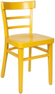 einrichtungsdesign24 Küchenstuhl Küchenstuhl Laura farbiger Holzstuhl Esstisch Esszimmer Retro Vintage, Gestell Massivholz