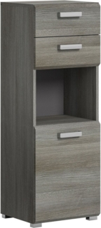 welltime Midischrank (1-St) Badmöbel, Badschrank, Midischrank in 40cm Breite, 1 Tür, 2 Schubkästen