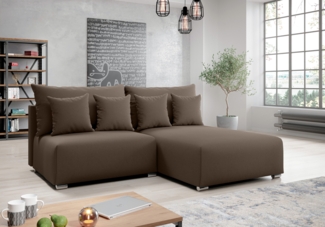 AX LIVING Ecksofa mit Schlaffunktion Ederra 208 cm breit – braun R