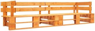 vidaXL Garten-Palettensofa 2-Sitzer Honigbraun Holz 277449