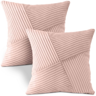 Amilian Dekokissen mit Füllung und Kissenbezug - 2er Set - Zierkissen, Sofakissen, Kissen, (2 Stück), 40x40 cm, Kuschelkissen, Kopfkissen mit Kissenfüllung