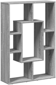 vidaXL Bücherregal Grau Sonoma 63x20x90 cm Holzwerkstoff 858143