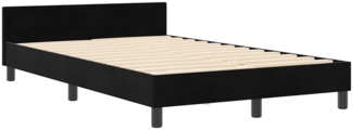 vidaXL Bettgestell mit Kopfteil Schwarz 120 x 190 cm Samt 3344929