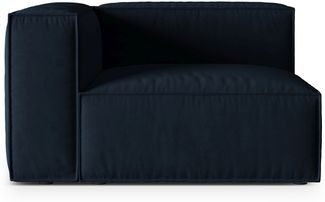 Micadoni Eckmodul Groß Nuria 1-Sitzer Links Samt Dunkelblau